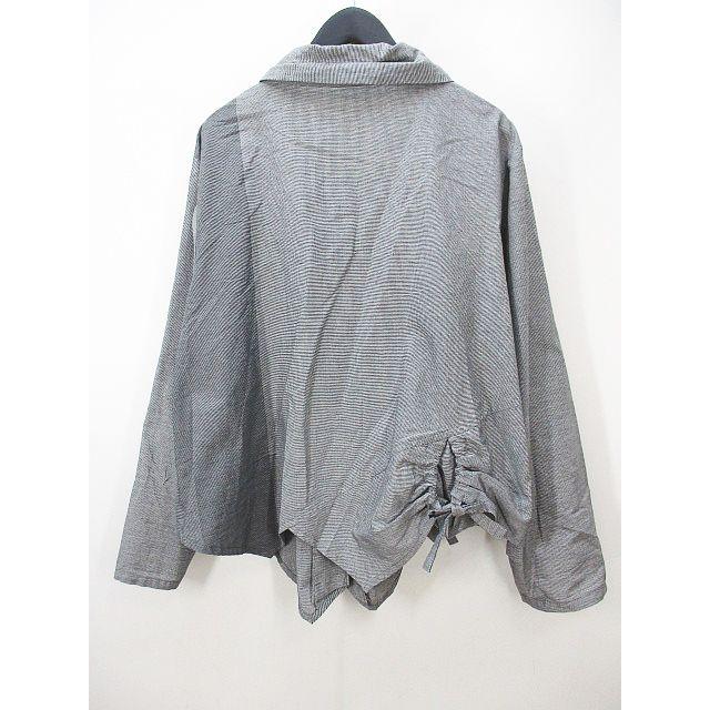 ジウ 慈雨 セットアップ 長袖 シャツ ブラウス ロング丈 ワイド 