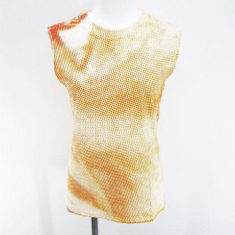 マルタンマルジェラ 6 Martin Margiela 6 水玉 ドット ノースリーブ T 