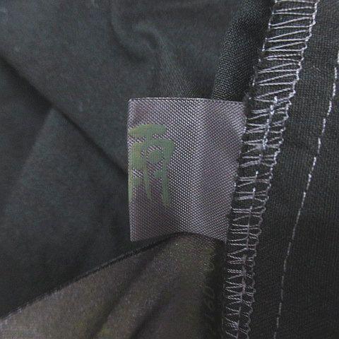 ジウ 慈雨 長袖 膝丈 シャツワンピース ワンピース 40 黒系 ブラック  