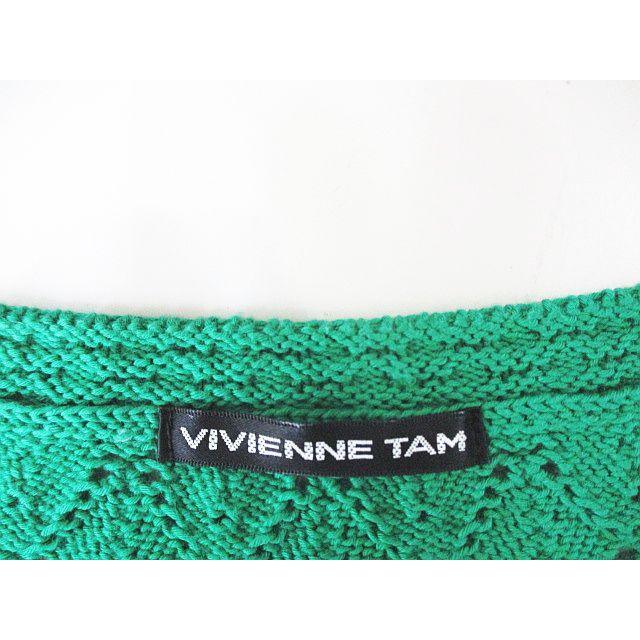 ヴィヴィアンタム VIVIENNE TAM 七分袖 ニットカットソー 0 緑系 