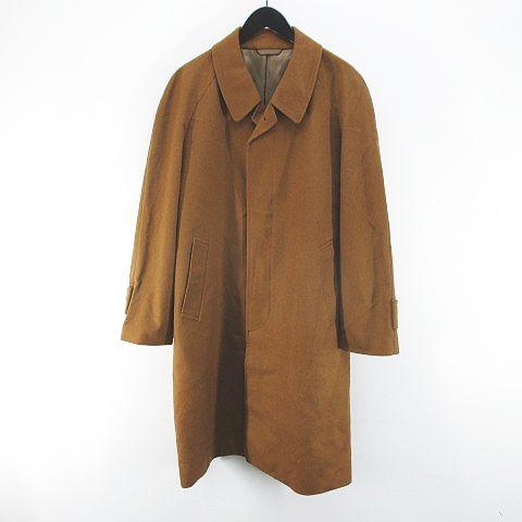 トロッケン TROCKEN ステンカラーコート ロング丈 比翼 カシミヤ M 茶  