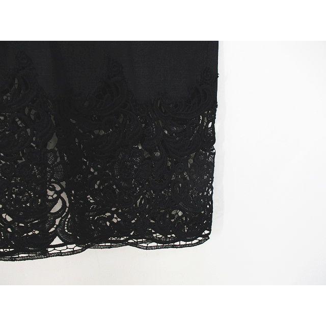 未使用品 パオラフラーニ PAOLA FRANI 膝丈 タイトスカート 42 黒系 
