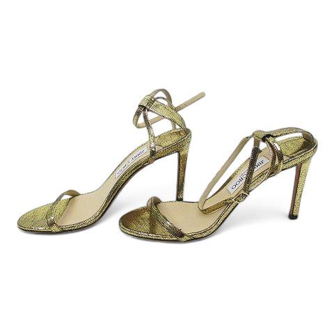 美品新品未使用品ジミーチュウピンヒール ジミーチュウ 39 ピンヒール ストラップ サンダル パンプス ハイヒール