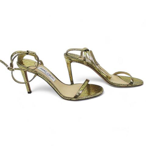 ジミーチュウ JIMMY CHOO サンダル ピンヒール アンクルストラップ