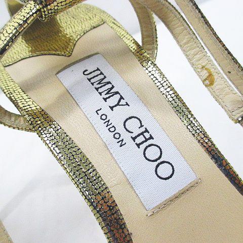 ジミーチュウ JIMMY CHOO サンダル ピンヒール アンクルストラップ 