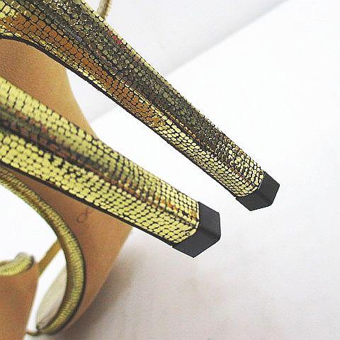 ジミーチュウ JIMMY CHOO サンダル ピンヒール アンクルストラップ 