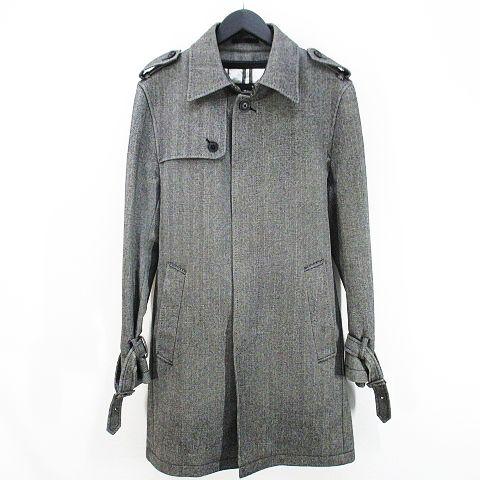 BURBERY BLACK LABEL バーバリーステンカラーコートグレー