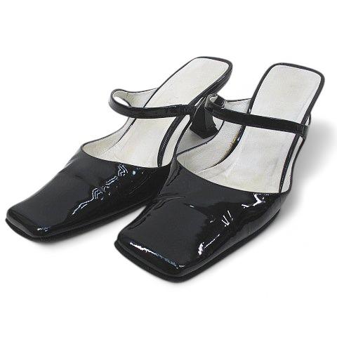 ポリーニ Pollini ミュールパンプス ストラップ スクエアトゥ 35.5 