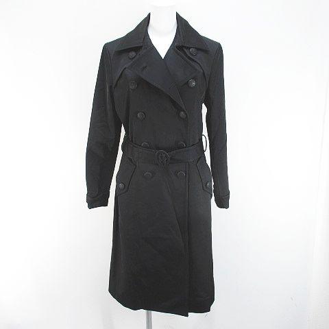 コールハーン COLE HAAN トレンチコート ロング丈 4 黒系 ブラック  