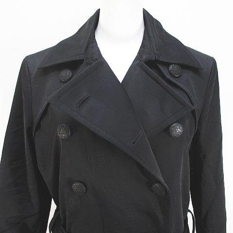 コールハーン COLE HAAN トレンチコート ロング丈 4 黒系 ブラック  