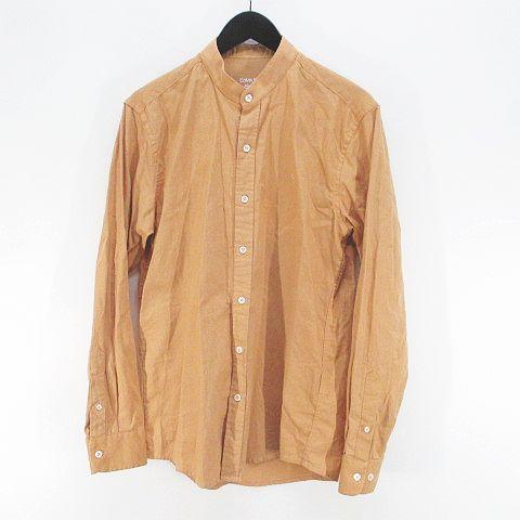 カルバンクライン CALVIN KLEIN 長袖 バンドカラーシャツ シャツ L 茶 