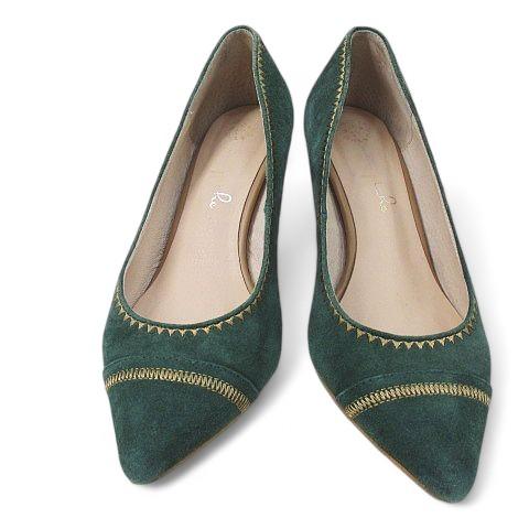 【新品】PICHEアバハウス　ダークグリーン 37スクエアトゥバレエシューズ 新品】PICHEアバハウスダークグリーン 37スクエアトゥバレエシューズ