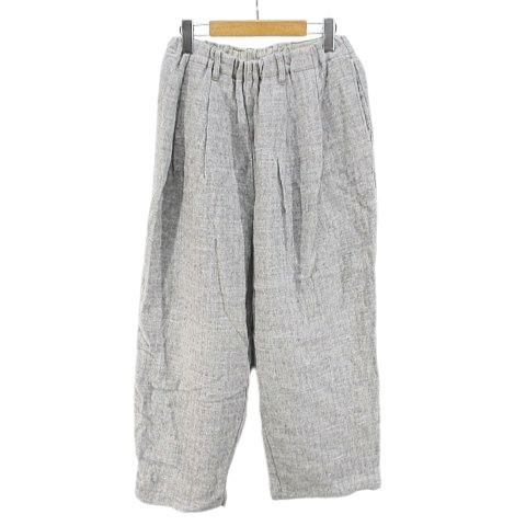 ネストローブ nest Robe ロング丈 テーパードパンツ 麻 リネン F 灰系 