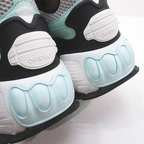 オフホワイト OFF WHITE ブルー＆グレー Glove スリッポンスニーカー