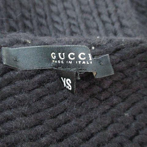 【激レア】GUCCI グッチ　長袖シャツ　完売モデル　ゆるだぼ　黒　イタリア製 GUCCI（グッチ） 長袖 ニット セーター 黒系 ブラック リボン 毛