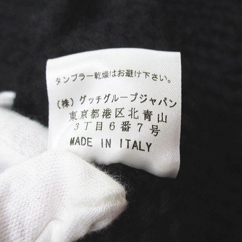 GUCCI（グッチ） 長袖 ニット セーター 黒系 ブラック リボン 毛