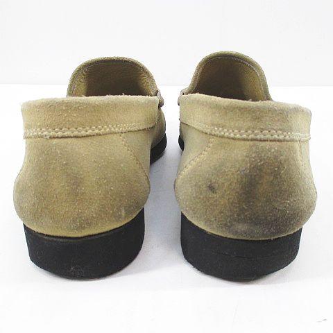 ポリーニ Pollini ペニーローファー スクエアトゥ ベージュ スエード 