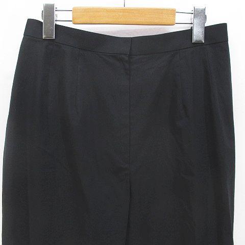 NONA abito ロング丈 パンツ スラックス 13 黒系 ブラック ジップ  