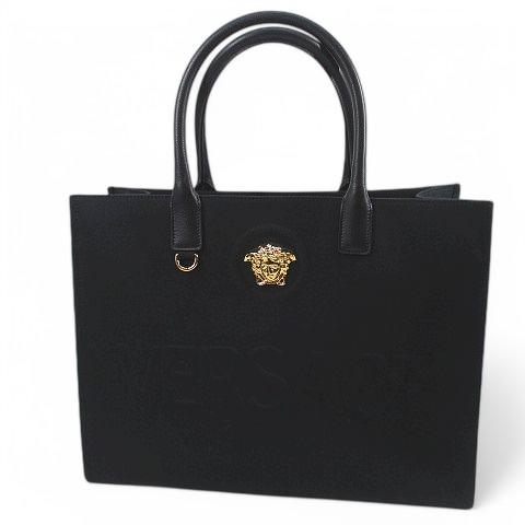 ヴェルサーチ VERSACE トートバッグ メデューサロゴ ブラック ヴェルサーチ ヴェルサーチェ VERSACE トートバッグ ラ メデューサ