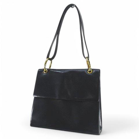 ジバンシィ GIVENCHY ショルダーバッグ ゴールド金具 ネイビー