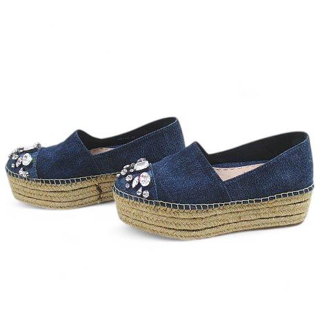 miu ミュウミュウ miumiu スリッポン 厚底 エスパドリーユ