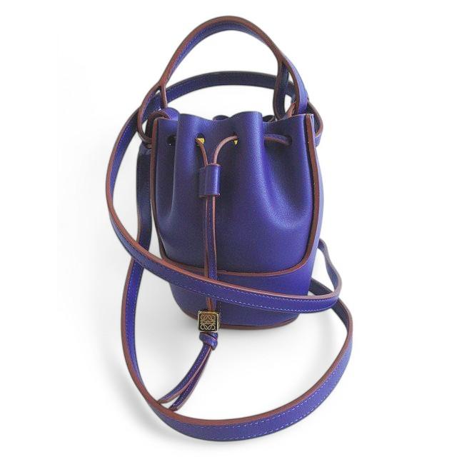 LOEWE（ロエベ） バルーンバッグ ナノ ドローストリング 2WAY パープル 
