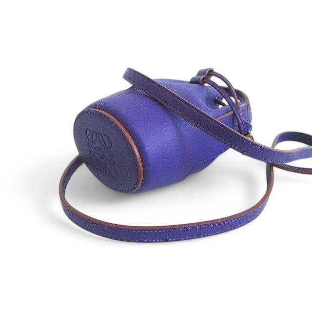 LOEWE（ロエベ） バルーンバッグ ナノ ドローストリング 2WAY パープル 