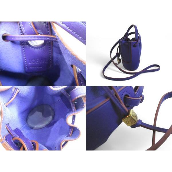 LOEWE（ロエベ） バルーンバッグ ナノ ドローストリング 2WAY パープル 