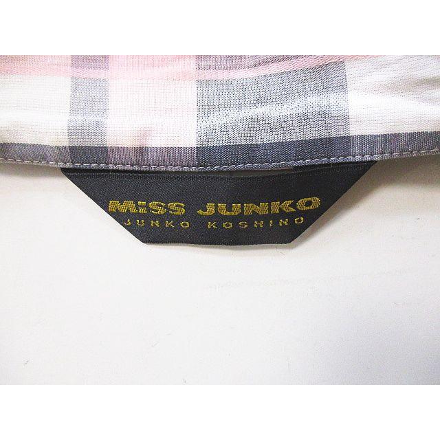ジュンココシノ JUNKO KOSHINO miss junko チェック柄 七分袖 シャツ 