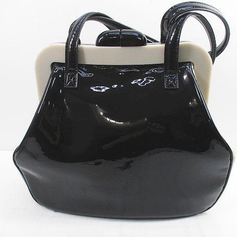 ルルギネス LULU GUINNESS ショルダーバッグ ガマ口 バイカラー 