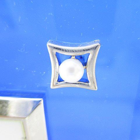 ミキモト MIKIMOTO クオーツクロック スクエア型 置時計 青系 ブルー