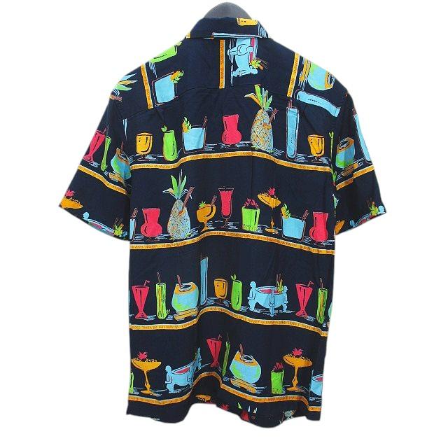 【専用】KAHALA アロハシャツ 半袖 XS ネイビー/ホワイト ke28-navy-ft.jpg