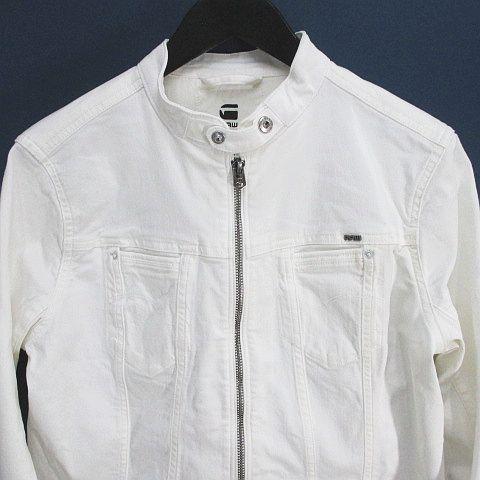d*o様  Denim ホワイトレザージャケット M ホームアイホーム ライダース ジャケット メンズ 革ジャン 肩ステッチ