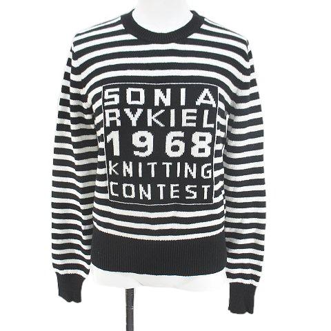 ★【ソニアリキエル】新品 ❗ セーター  厚手 ハイネック 【定価36,300(税込)】38サイズ(M)  北九州店舗店頭販売のみ ソニアリキエル SONIA RYKIEL 23E49U98 ボーダー 長袖 ニット セーター