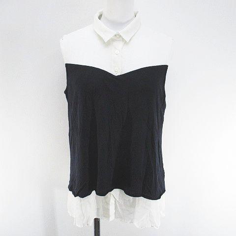 ブランベール blancvert ノースリーブ シャツ ブラウス カットソー 