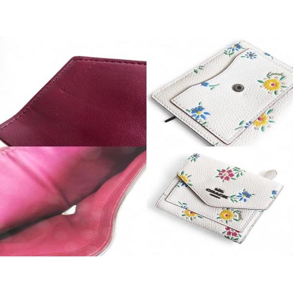 COACH コーチ スモールウォレット ウィズワイルドフラワープリント 花  