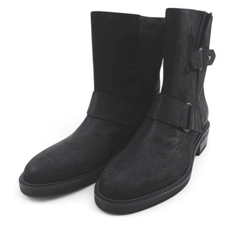 【中古】サルトル SARTORE エンジニアブーツ ミドル 37 ブラック 黒系 スエード  イタリア製 レディース サルトル SARTORE エンジニアブーツ ミドル 37 ブラック 黒系 スエード