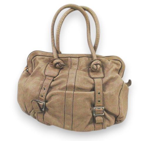 sissi rossi シシロッシ トートバッグ ベルトデザイン ベージュ レザー