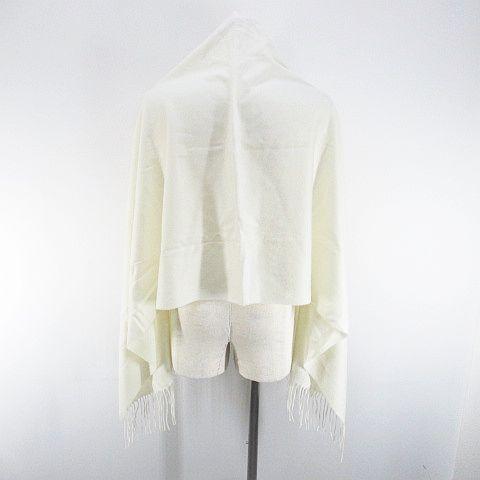 ランバン LANVIN マフラー ストール カシミヤ 白系 ホワイト フリンジ