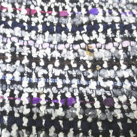 【中古】シャネル CHANEL 07C P30118V20179 M4896 膝丈 台形スカート ツイード CCマーク ココマーク 絹 34 黒 毛 CHANEL（シャネル） CHANEL 07C P30118V20179 M4896 膝丈 台形スカート