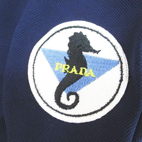 PRADA（プラダ） 半袖 シーホース ポロシャツ カットソー S 紺系