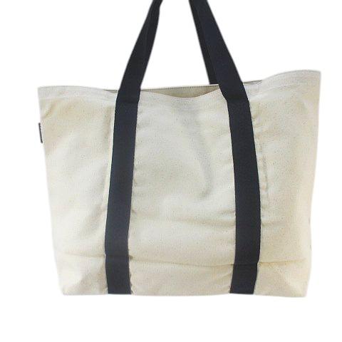 ファミリア Familiar トートバッグ ライン キナリ キャンバス地