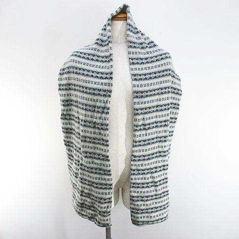 マーロ malo マフラー ストール ニット カシミヤ 灰系 グレー 総柄