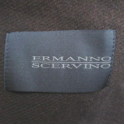 エルマノシェルビーノ ERMANNO SCERVINO ヘリンボーン柄 ロングコート