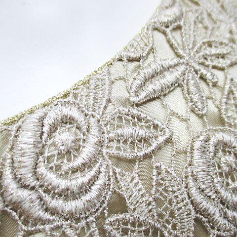 ソワールドルチェ SOIR DOLCE 総レース 花柄 フラワー ノーカラー