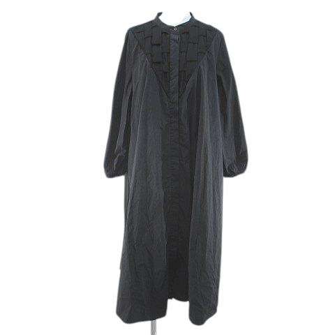 【中古】トレフル trefle 230220ｍ 長袖 ミモレ丈 ノーカラーシャツワンピース フレアワンピース ワンピース 比翼 F トレフル trefle 230220m 長袖 ミモレ丈 ノーカラーシャツワンピース