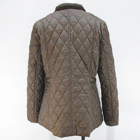 レリアン Leilian 中綿 キルティング ジャケット 9 茶系 ブラウン 偏光