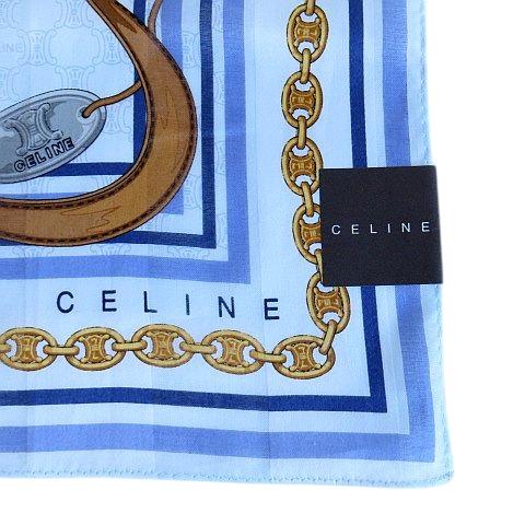 未使用　セリーヌ　スカーフ CELINE（セリーヌ） 未使用品 スカーフ チェーン柄 ホースビット 総柄