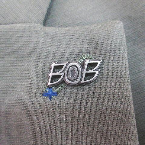 【中古】ボブ BOB テーラード ジャケット 背抜き 48 緑系 グリーン イタリア製 裏地 無地 メンズ ボブ BOB テーラード ジャケット 背抜き 48 緑系 グリーン イタリア製