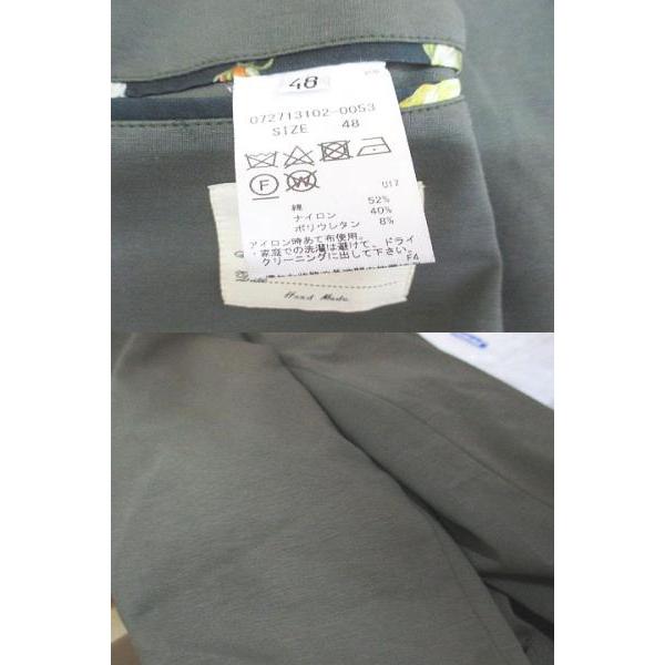 ボブ BOB テーラード ジャケット 背抜き 48 緑系 グリーン イタリア製